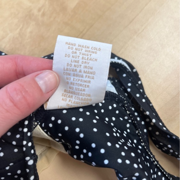 LE COVE NWOT One Piece Black & White Polka Dot Modest Pin Up Style Size 10 - Picture 10 of 10